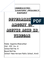 CHEMISTRY INVESTIGATORY PROJECT of Class XII