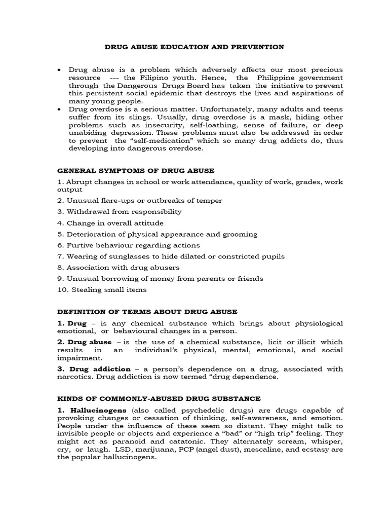 Drug and Substance Abuse | PDF | Substance Abuse | Drugs