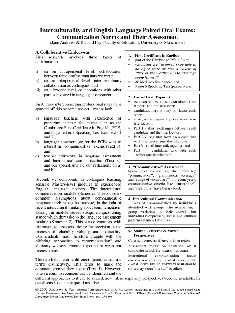 Interculturality and English Language Pa | PDF | Communication ...