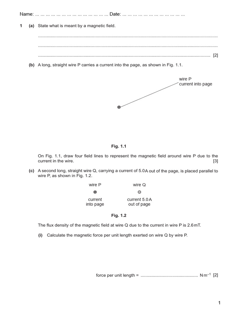 Magnetic Fields and Forces in Wires | PDF | Electron | Magnetic Field