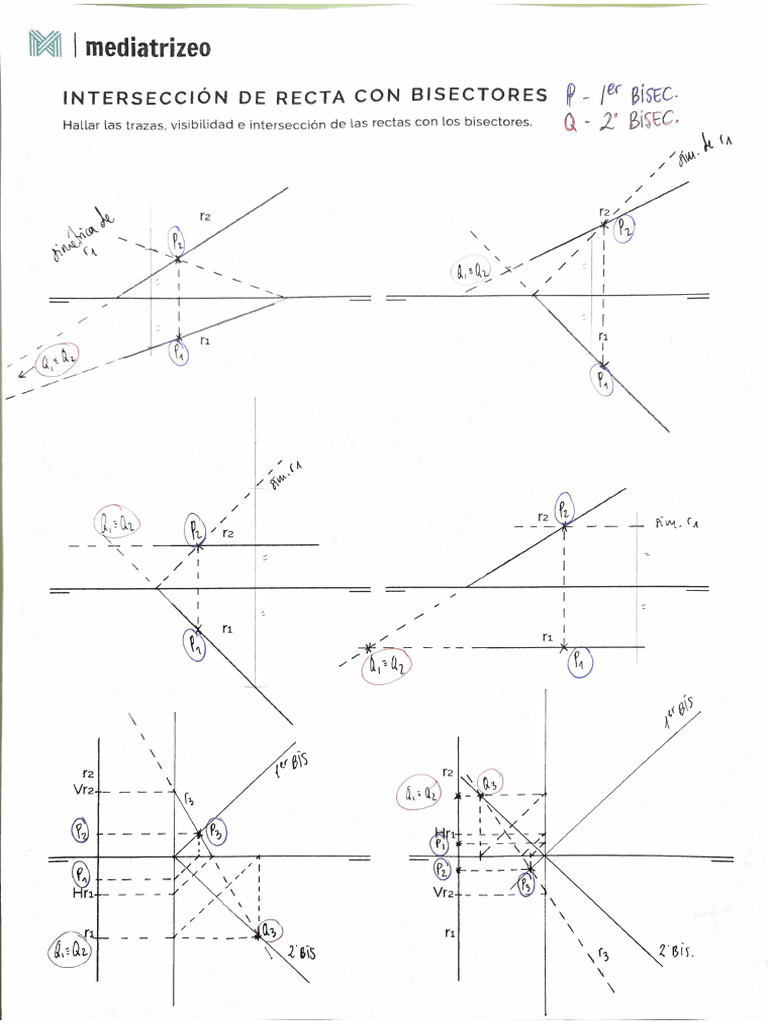 Ejercicios Bisectores Resueltps | PDF