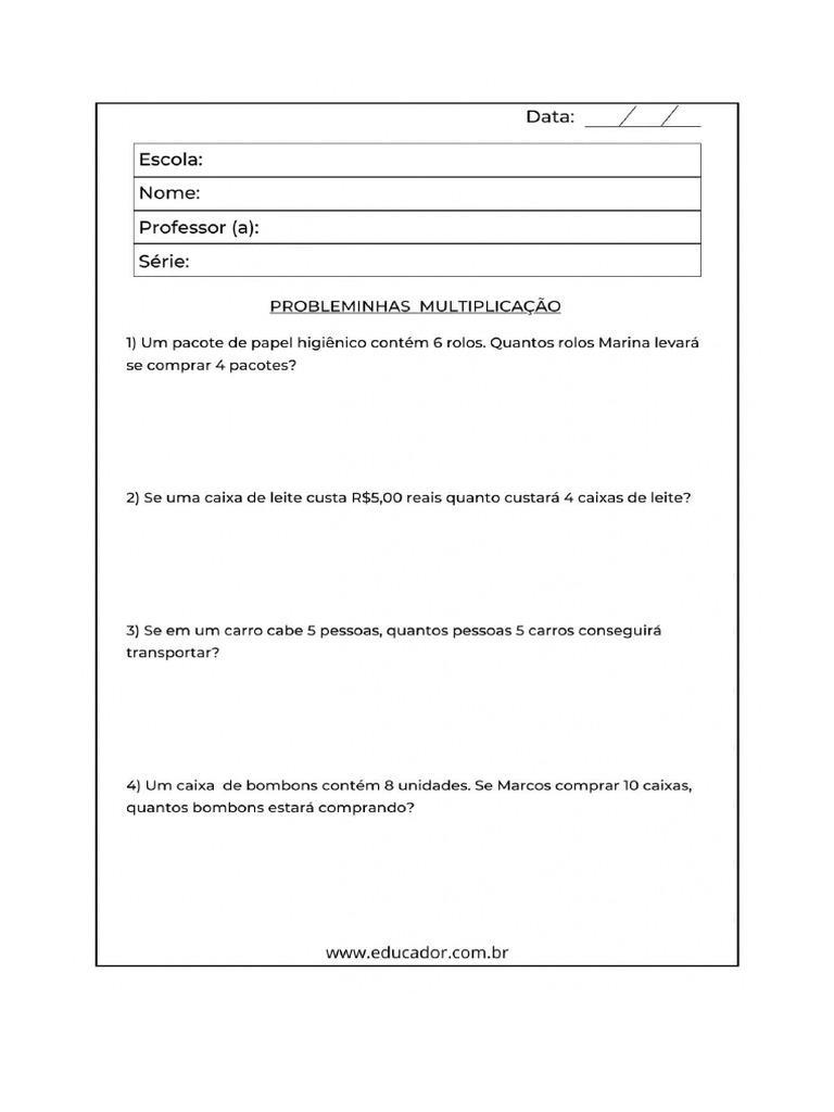 Problemas 5 Ano | PDF