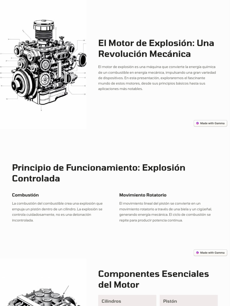 El Motor de Explosion Una Revolucion Mecanica | PDF | Motor de ...