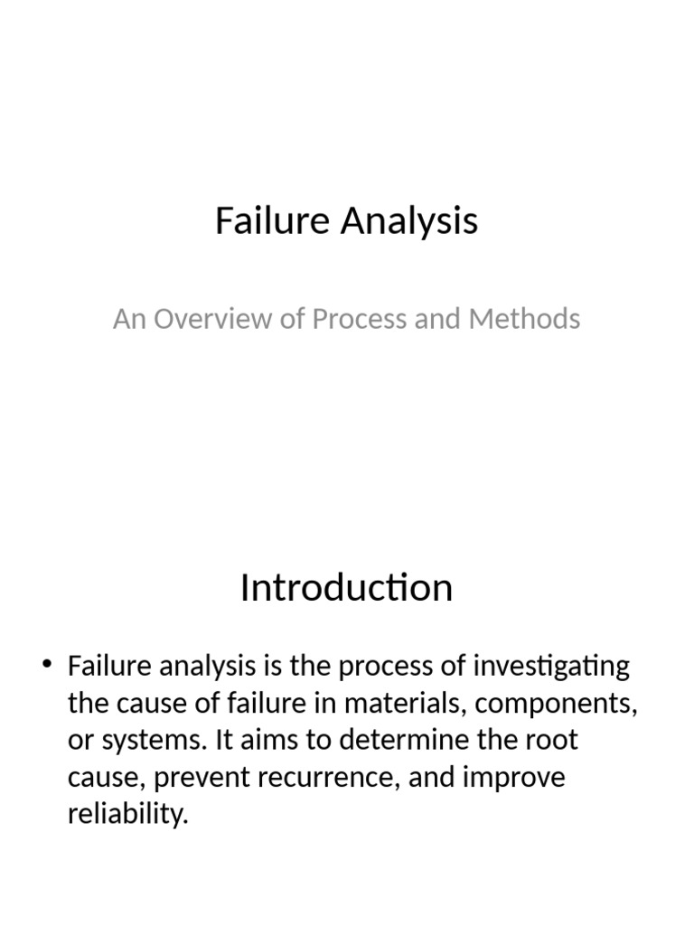 Failure Analysis: Methods & Causes | PDF