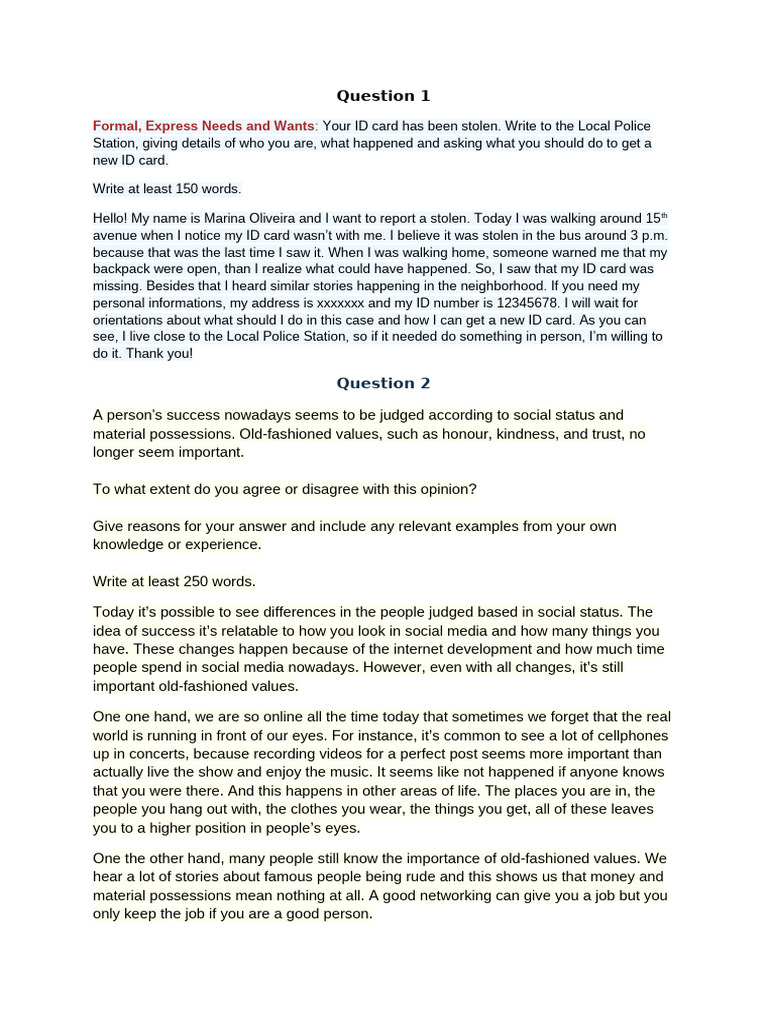 IELTS General Writing Assignment 1 | PDF