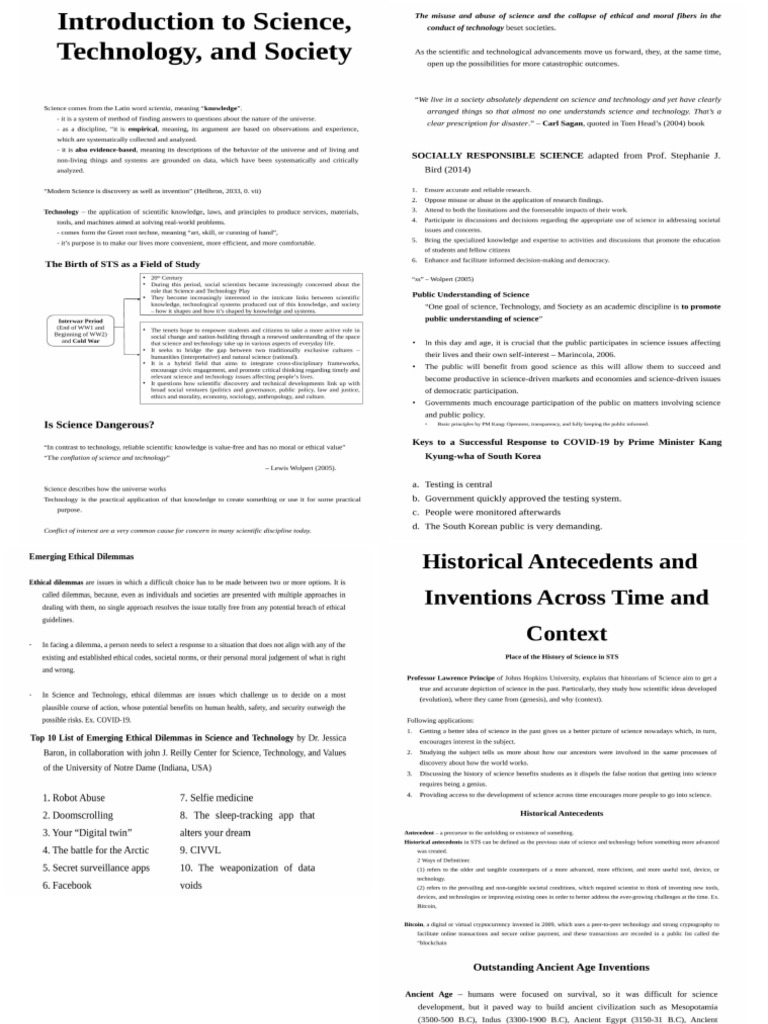 Science Technology and Society | PDF