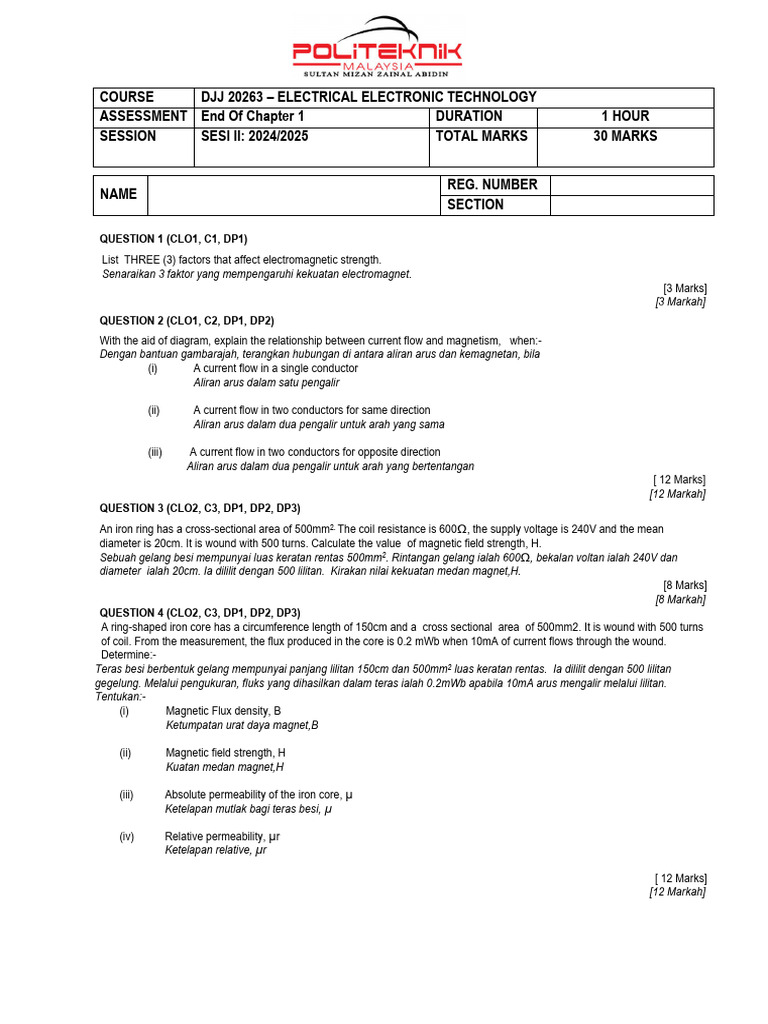 Eoc 1 | PDF