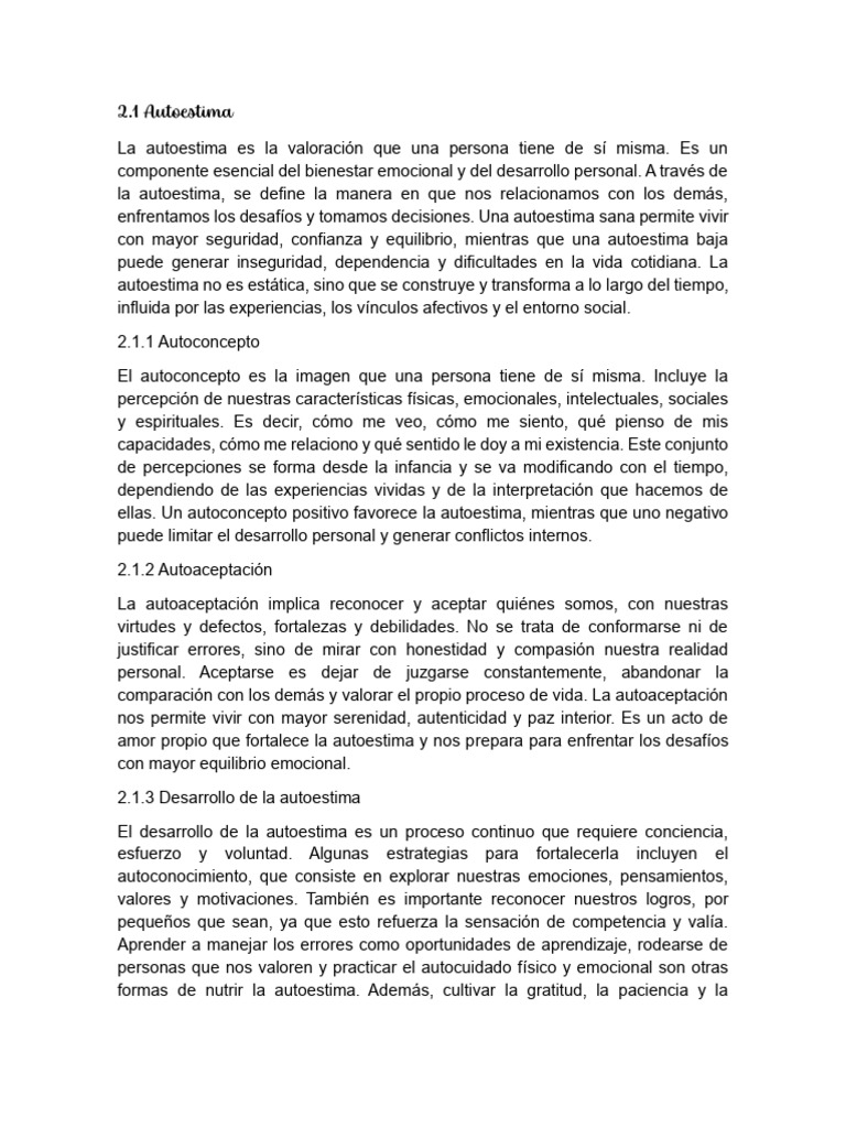 Autoestima y Superación Personal: Claves para Crecer | PDF | Autoestima ...