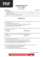 Class 10 Science Sample Paper 2025-26 | PDF | Rust | Iron