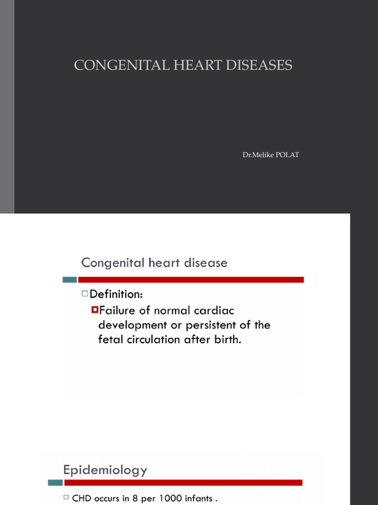 Overview of Congenital Heart Diseases | PDF | Congenital Heart Defect ...