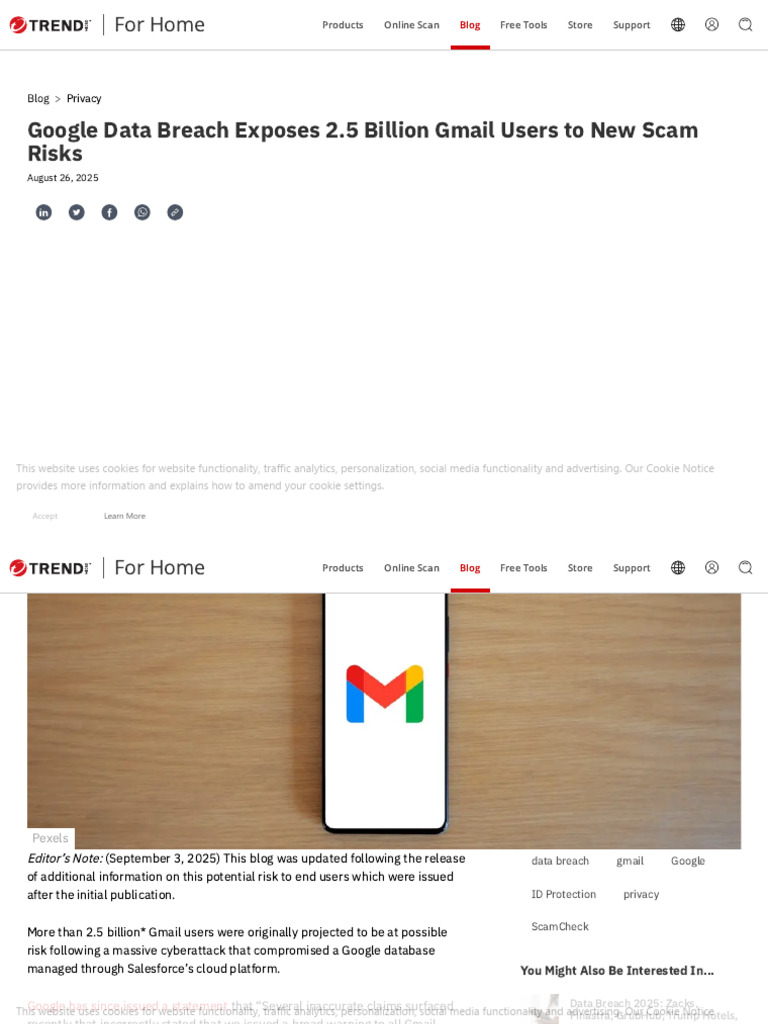 Gmail Data Breach: 2.5B Users at Risk | PDF | Phishing | Gmail