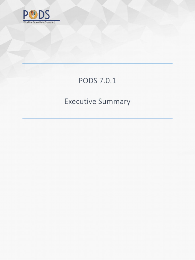 PODS 7.0.1 Executive Summary | PDF | Metadata | Databases