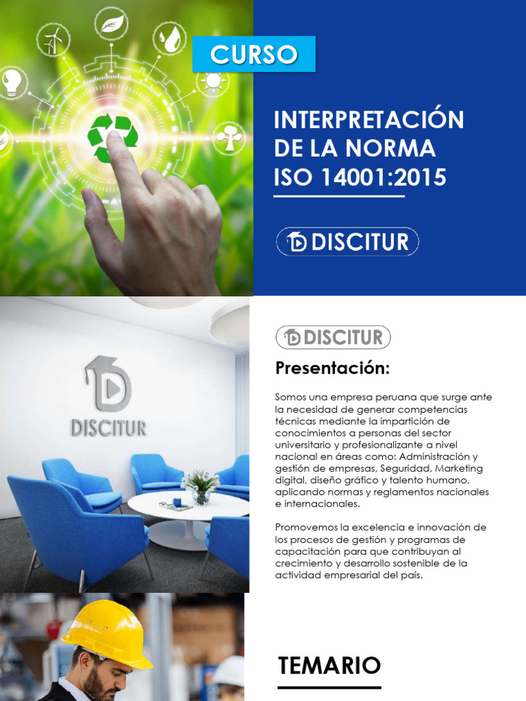 Curso ISO 14001:2015 en Gestión Ambiental | PDF | Entorno natural ...