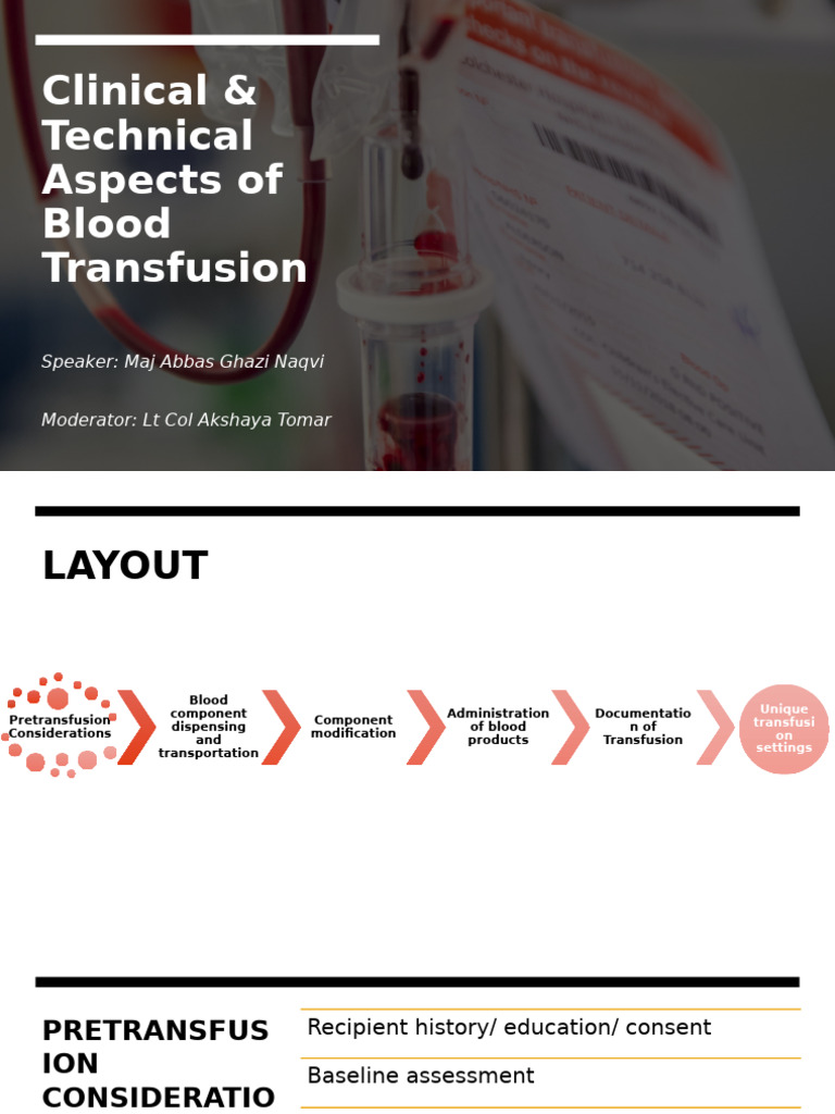 Clinical & Technnical Aspects of Blood Transfusion (MAJ ABBAS) 2 | PDF ...