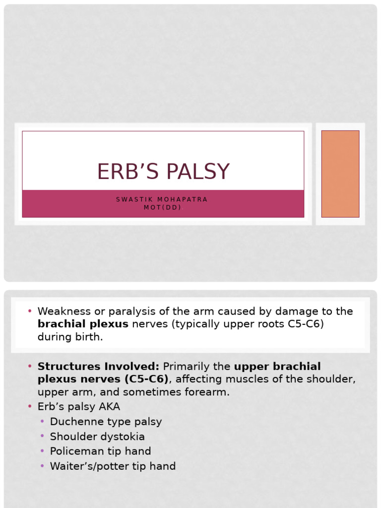 Erb's Palsy | PDF