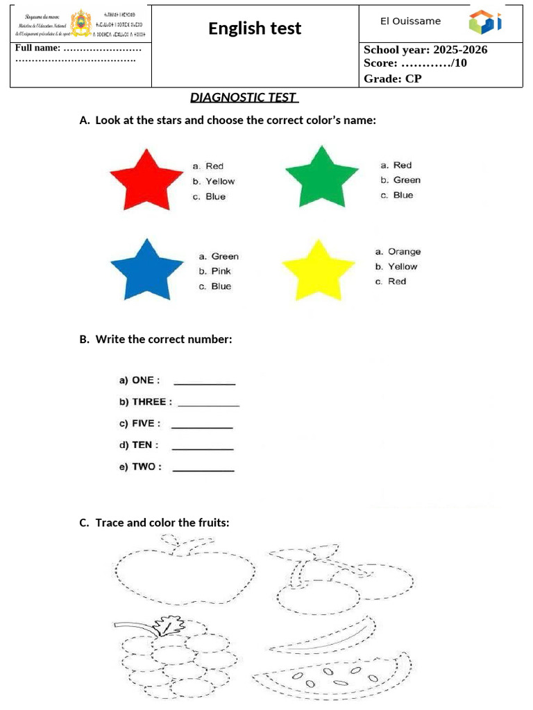 CP Diagnostic Test | PDF