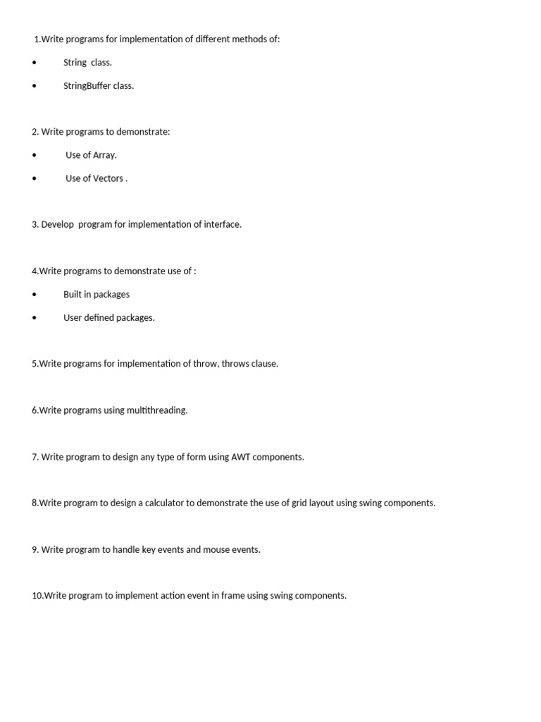 Java Programming Implementation Guide | PDF
