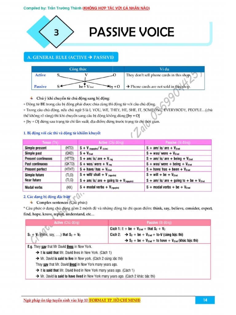 003 Passive Voice KEY | PDF