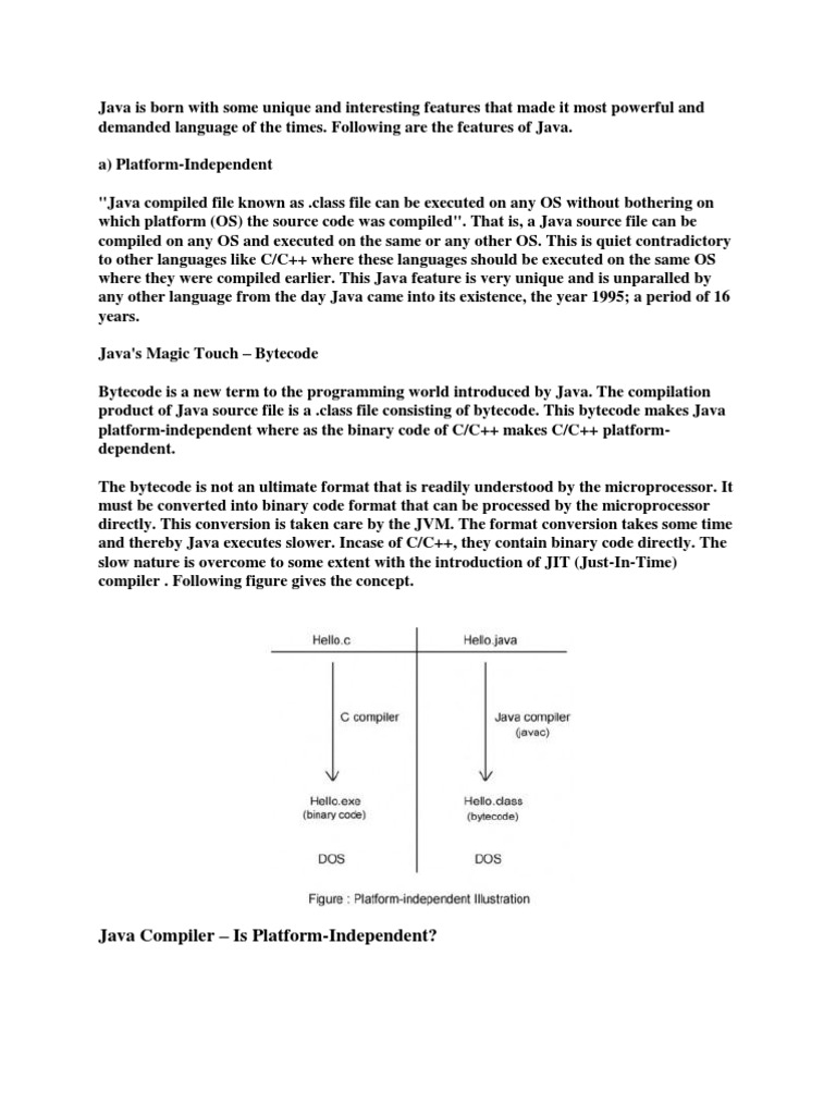 Key Features of Java Programming | PDF | Process (Computing) | Java ...