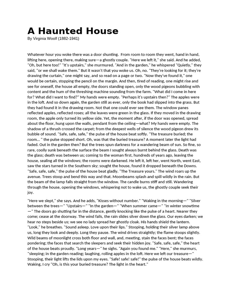 Ghostly Love in a Haunted House | PDF