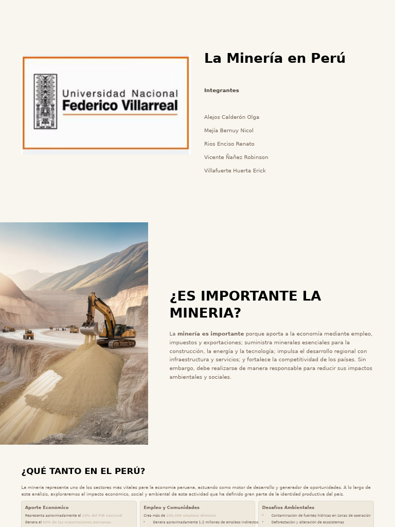 Importancia y Retos de la Minería en Perú | PDF | Minería | Sustentabilidad