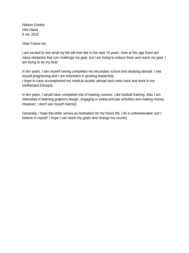 Letter 1 | PDF