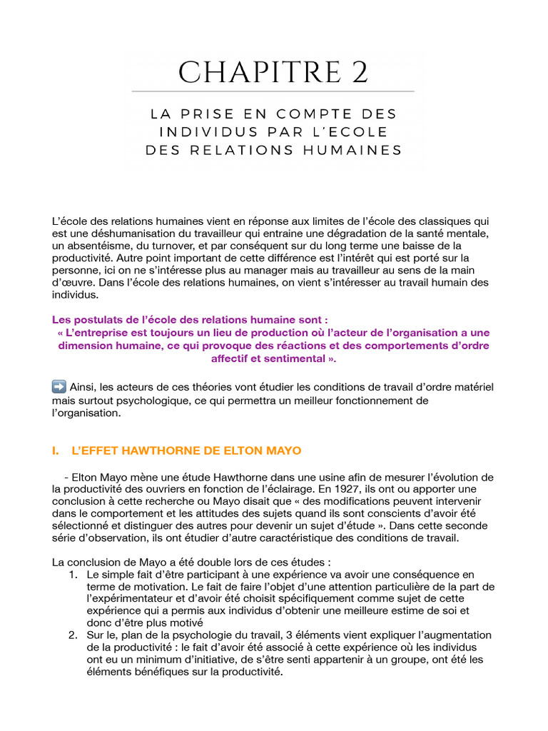 Humanisme en management et motivation | PDF | Motivation | Motivant