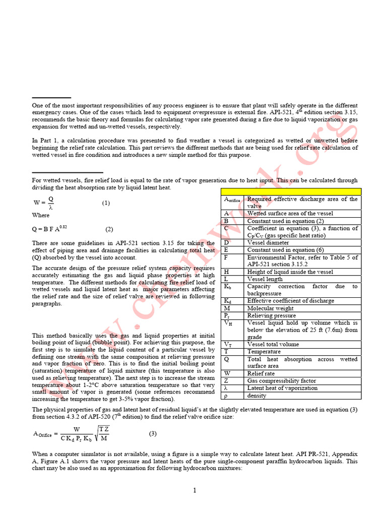 Relief Rate Calculation for Wetted Vessels | PDF | Liquids | Boiling