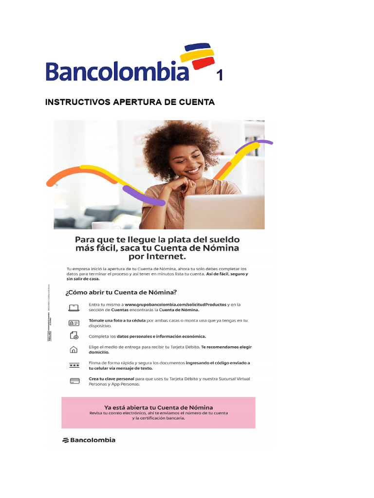 Instructivos para Apertura de Cuenta | PDF