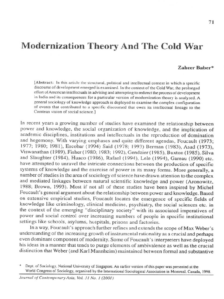 Barber-Modernization Theory | PDF
