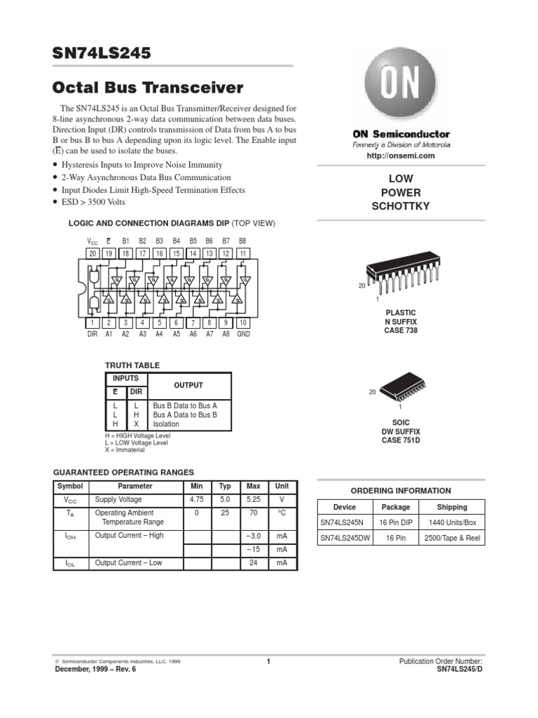 74LS245 | PDF | Diode | Electrical Engineering