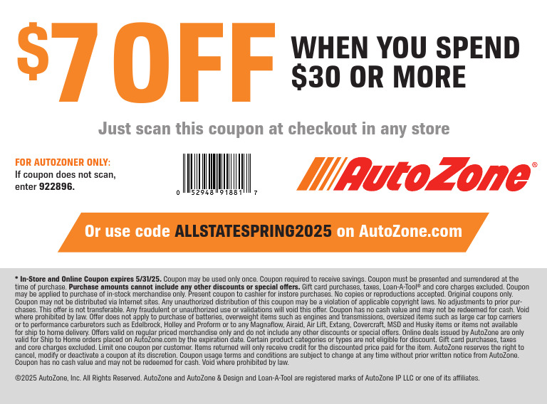 FY25 P8 Allstate Spring Coupon | PDF | Coupon | Gift Card