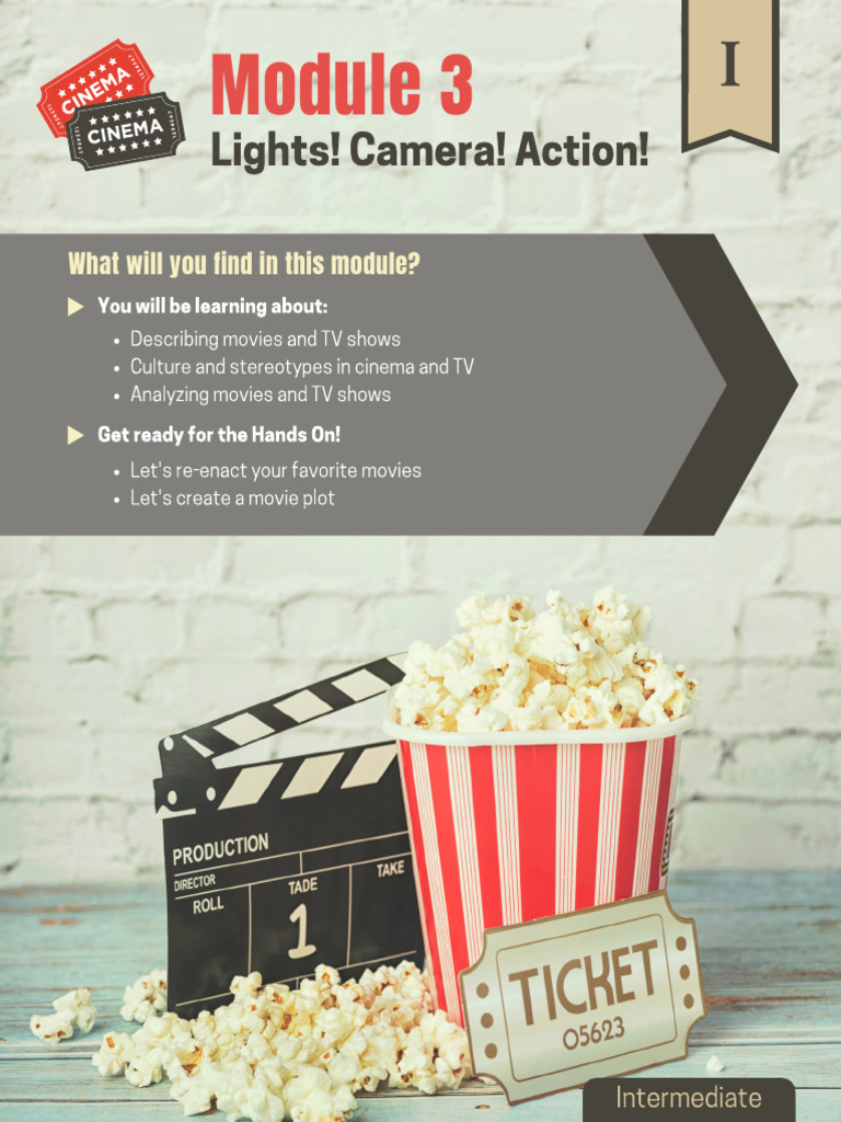Intermediate Module 3 - Lights Camera Action | PDF