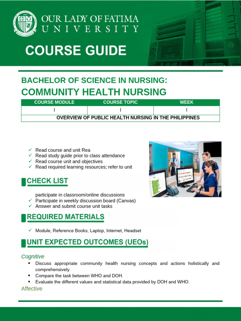 Community Health Nursing Course Overview | PDF | Public Health | Non ...