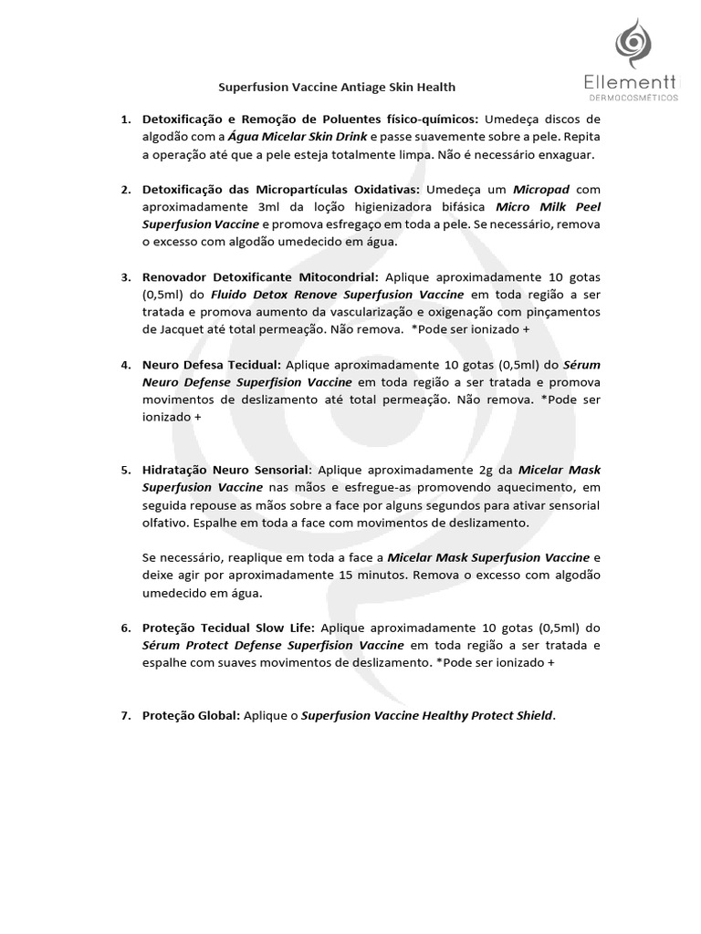 Protocólos de Tratamento Superfusion Vaccine | PDF | Anatomia | Biologia