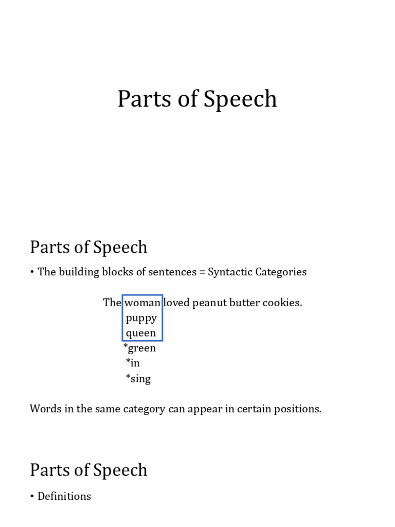 Understanding Parts of Speech | PDF | Part Of Speech | Verb