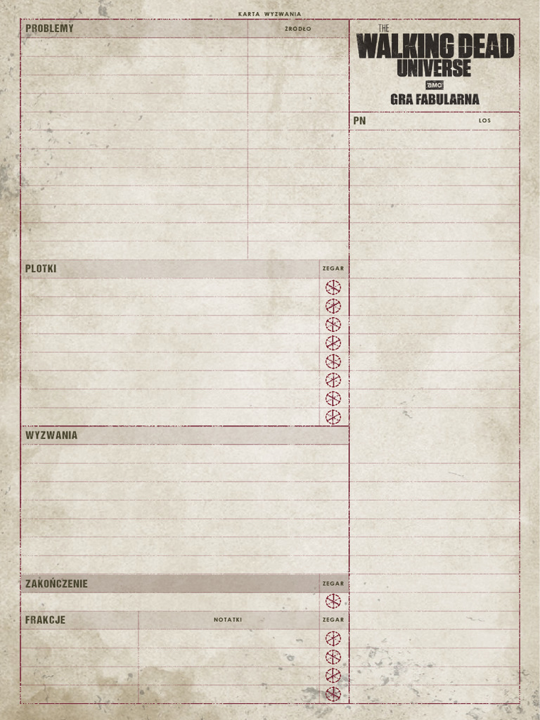 TWD Karta Wyzwania | PDF