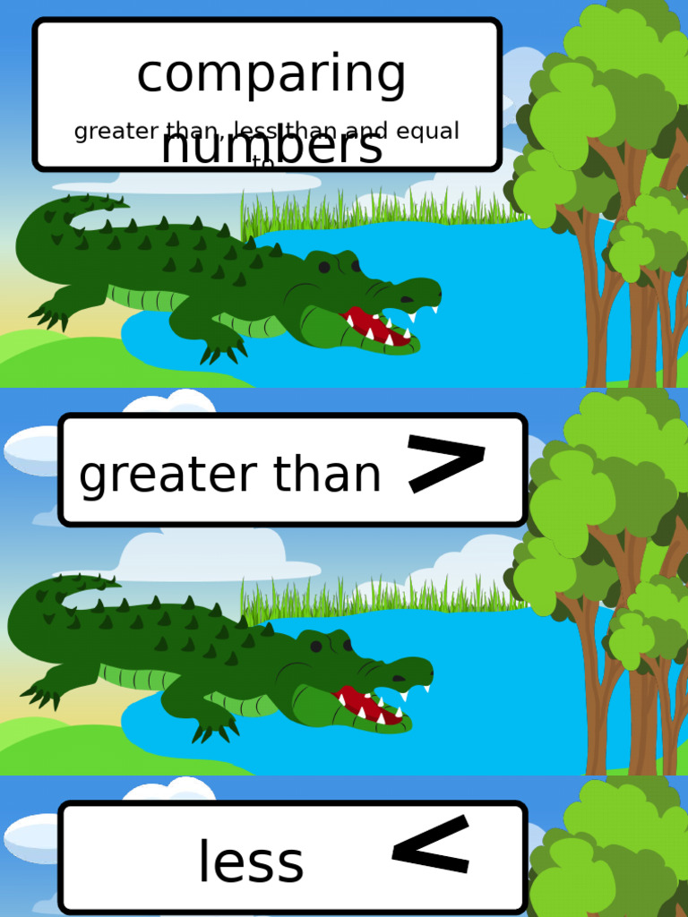 Comparing Numbers: Greater, Less, Equal | PDF