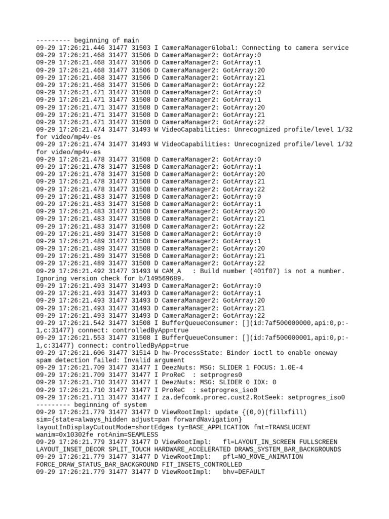 Camera Service Connection Log | PDF | Computer Science | Computer ...