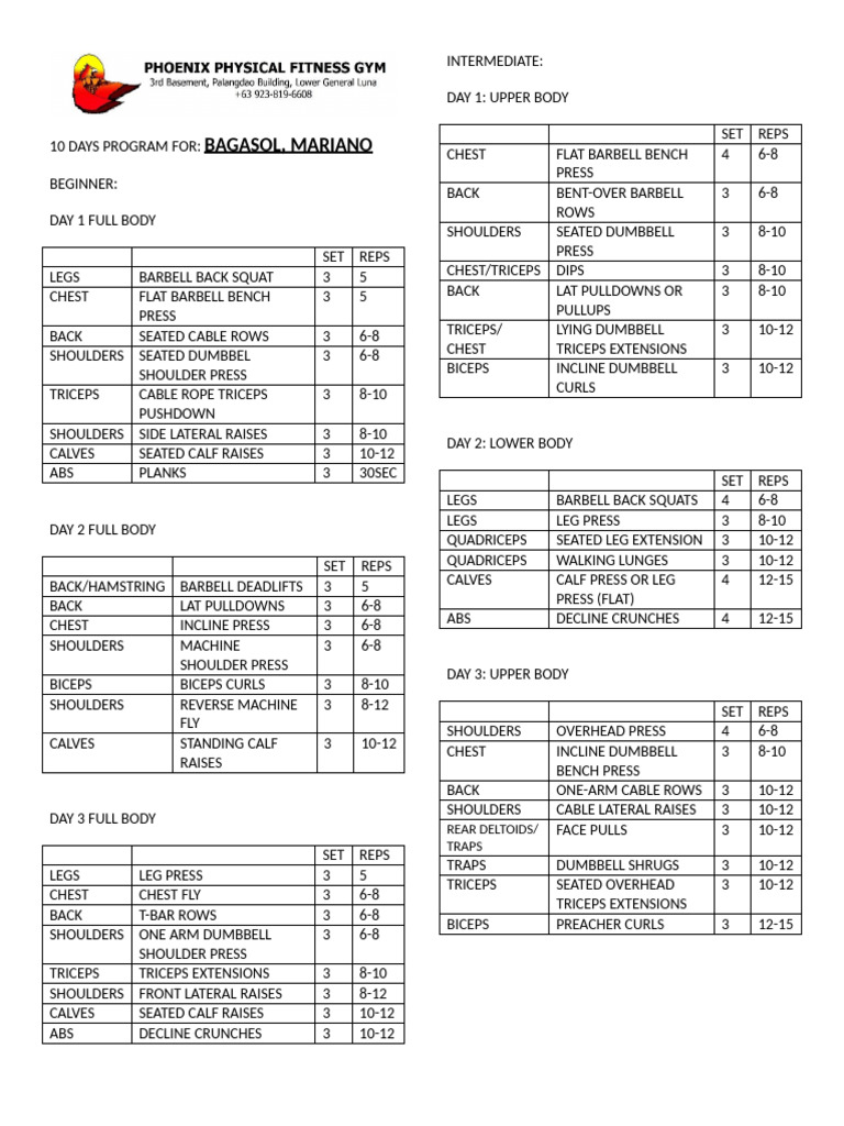 Toned Body Workout Plan for Men | PDF | Weight Training | Strength Training