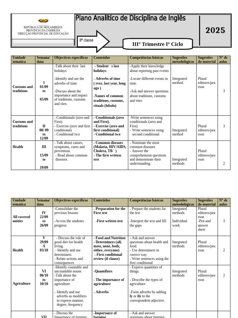 Ing - 8a - III Trim 2025 - 023659 | PDF | Plural | Language Mechanics