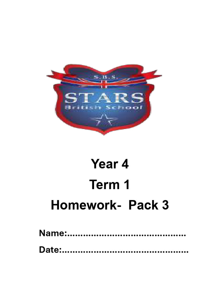 Week Four Homework Pack - Year 4 | PDF