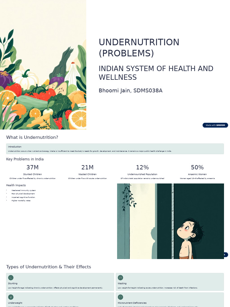 Undernutrition Problems | PDF | Malnutrition | Determinants Of Health
