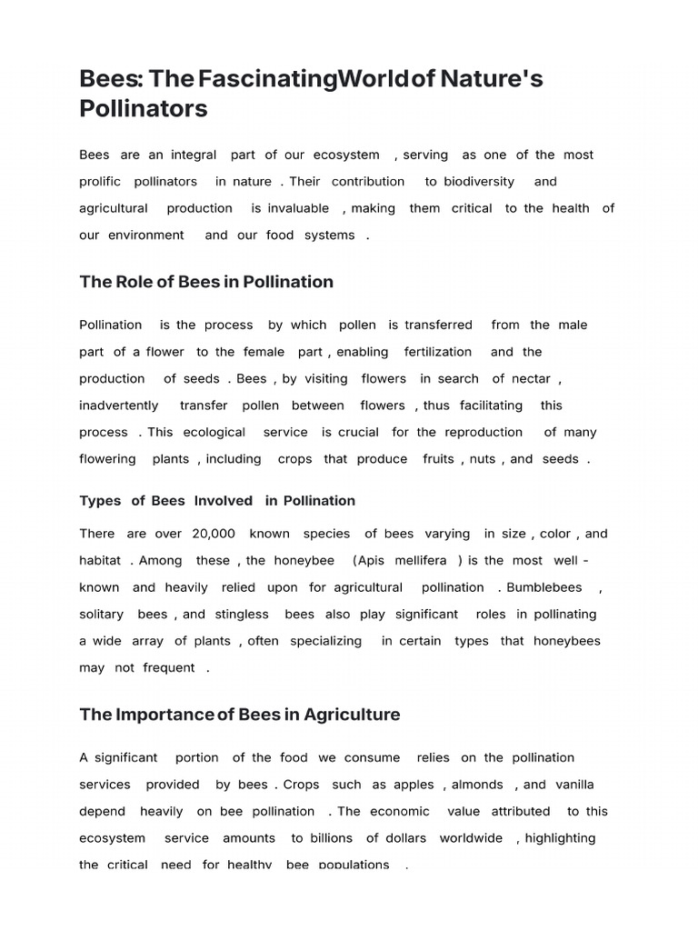 Bees 3 Pages | PDF