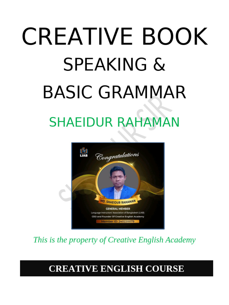 Creative English Grammar Patterns Guide | PDF | Subject (Grammar) | Verb