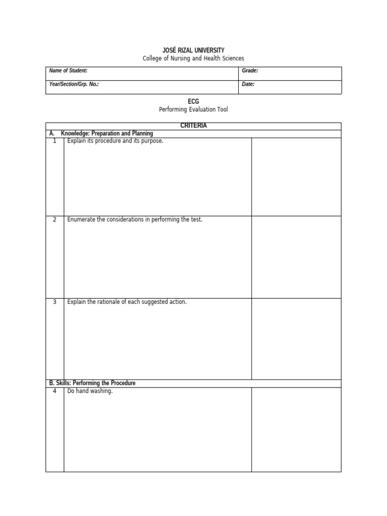 Ecg Checklist | PDF