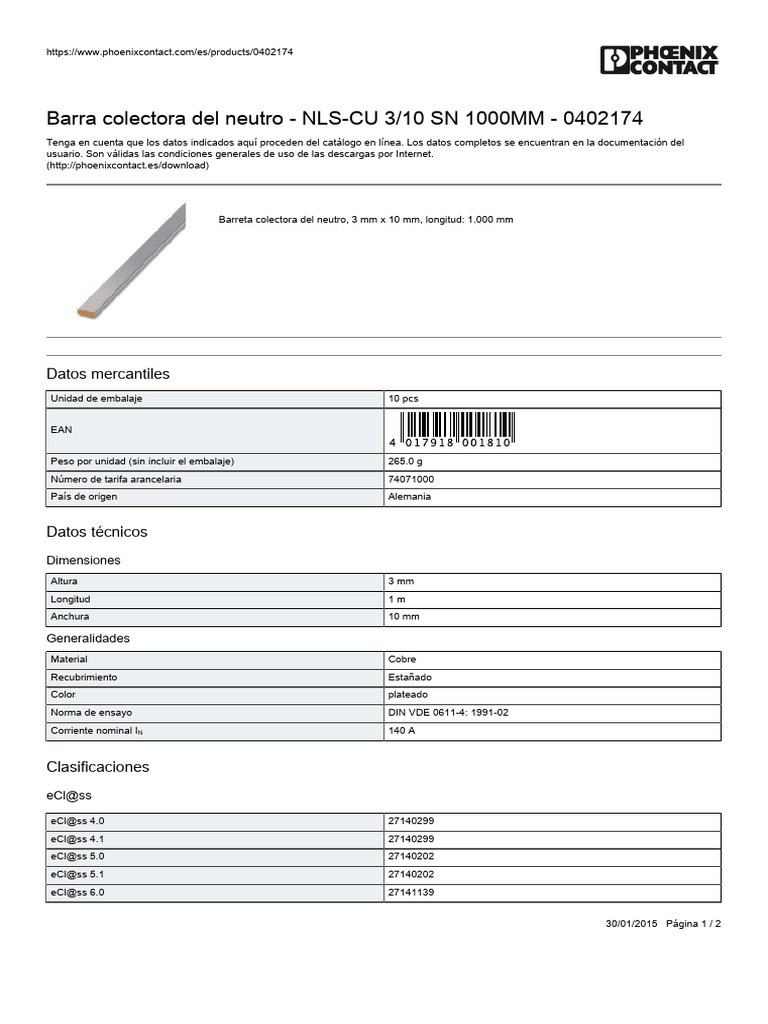 Nls-Cu 3-10 SN 1000MM - 0402174 | PDF
