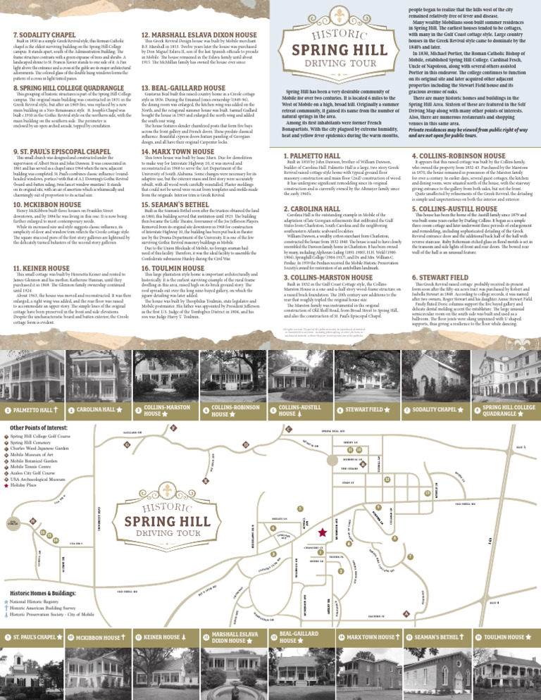 Historic Homes of Spring Hill, Mobile | PDF | Mobile | Architectural Design