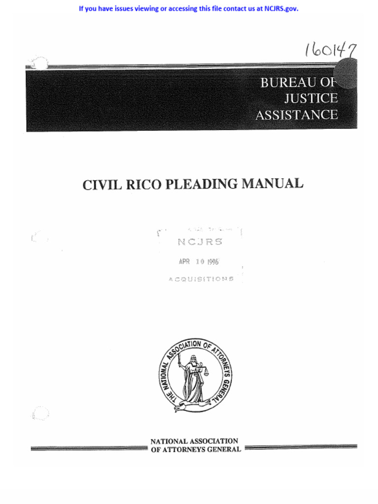 Civil RICO Pleading Manual For State AGs | PDF