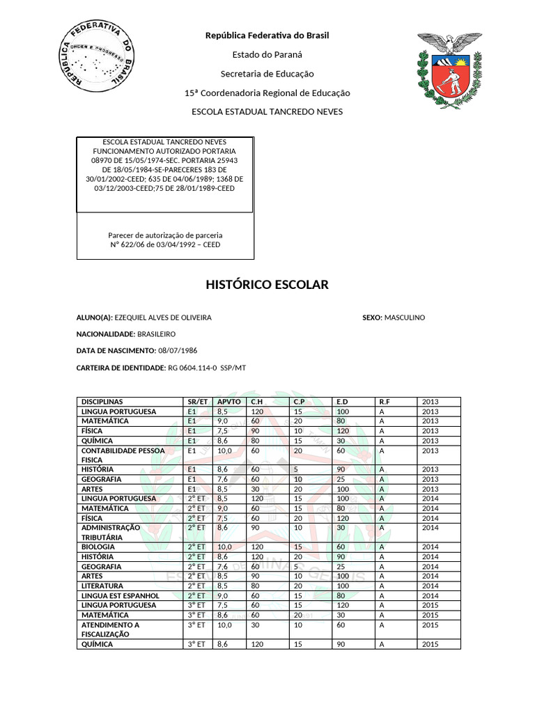 Modelo Histórico Ensino Médio Minas Gerais MG | PDF | Brasil